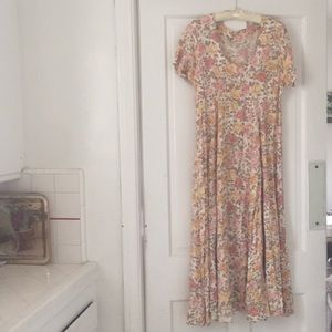 Vintage Caron Joy rose pattern dress